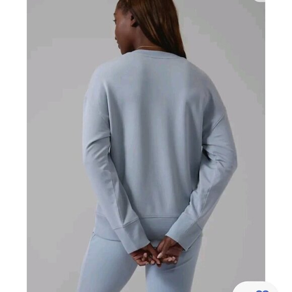 Athleta Balance Henley Sweatshirt Blue Star Size L - Picture 6 of 11